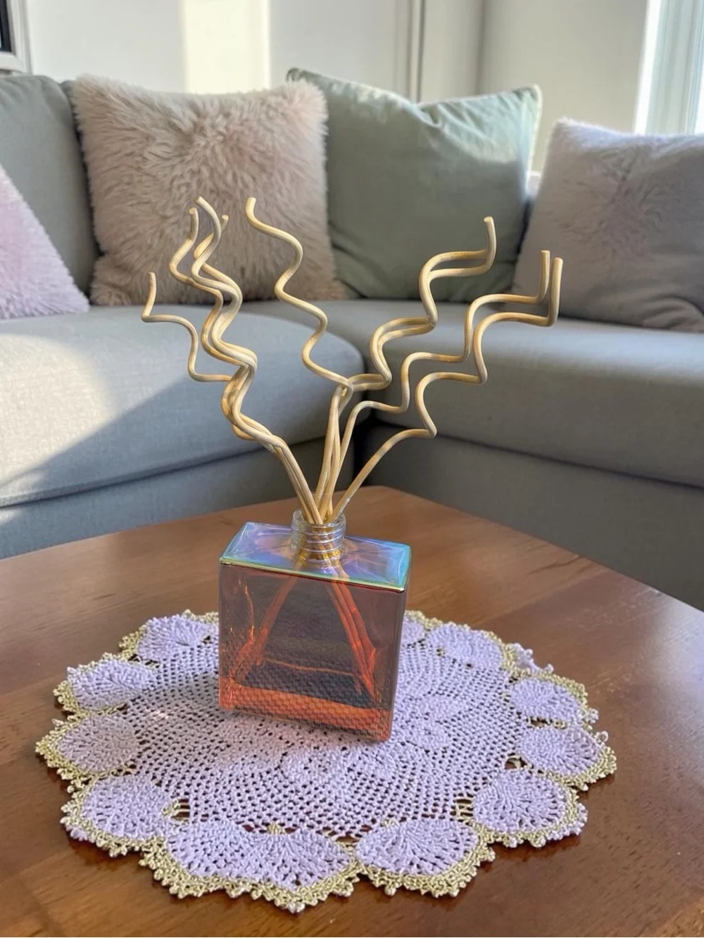Home Diffuser Decor Iridescent Wave Vase Oil Diffuser Scent Orchid & Vine